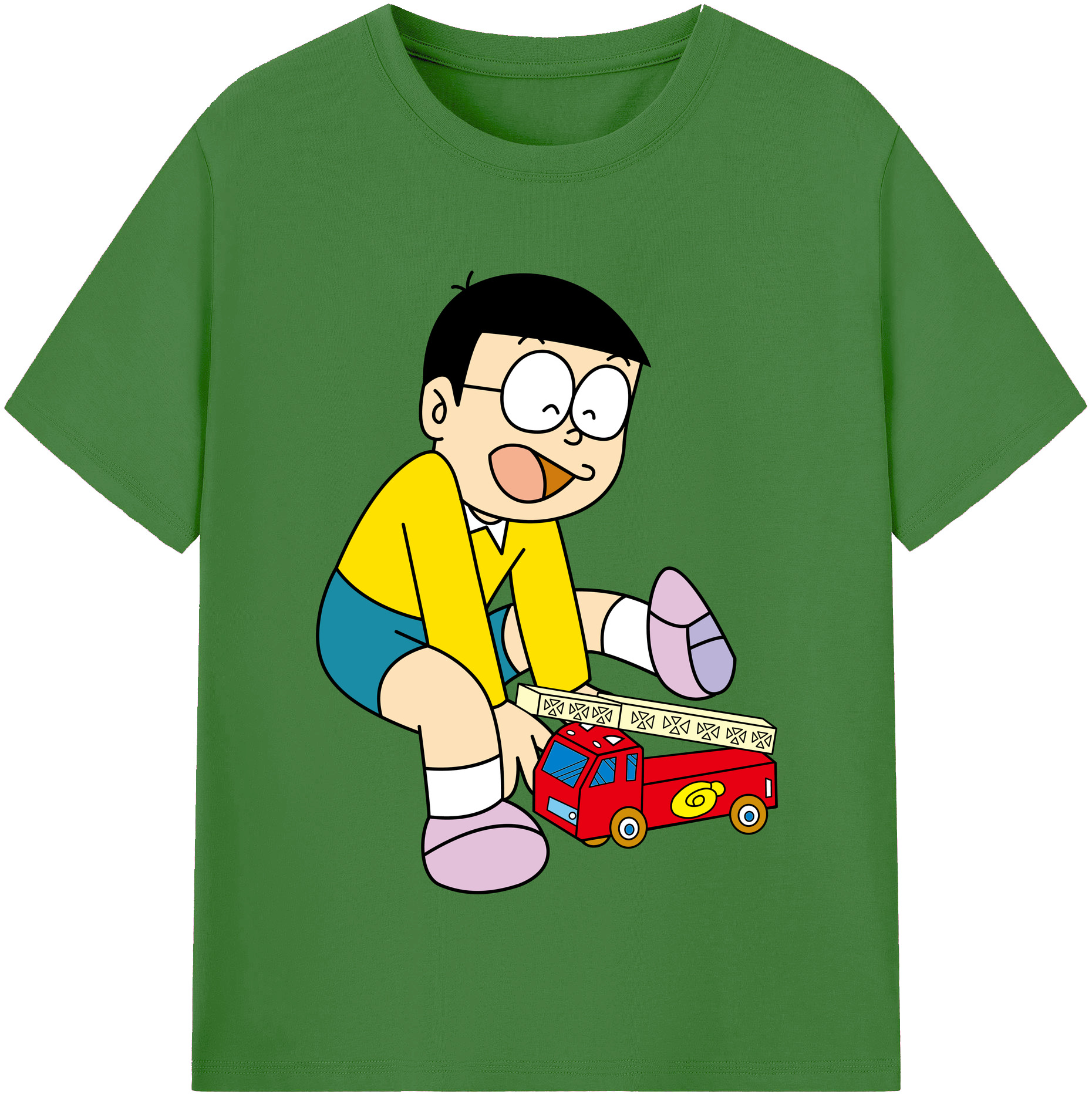 （画像用） ドラえもん 野比 のび太 Doraemon Nobita Nobi レディースカジュアルプリントTシャツ（綿100％）